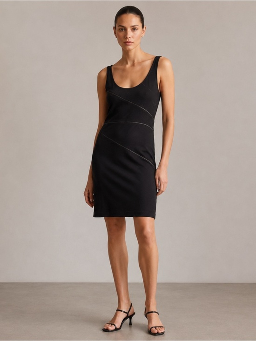 NWF theory black zipper fitted dress 12